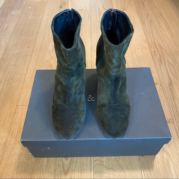 Rag & Bone 37.5 Hunter Green Suede - Picture 4 of 10